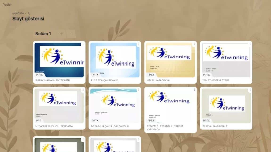 eTwinning FAMOUS PLACE IN OUR COUNTRY ETKİNLİĞİ